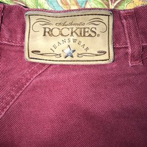 authentic maroon vintage high waisted Rockies